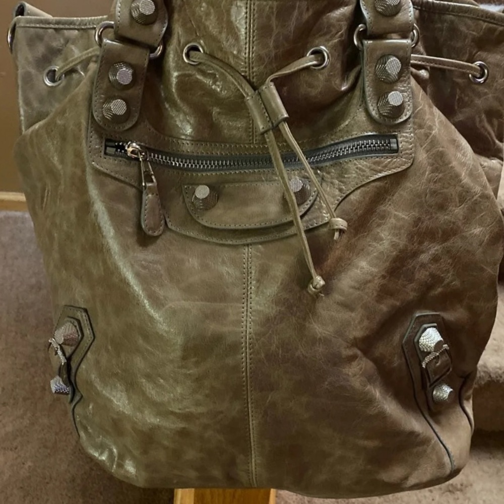 Balenciaga lamb skin purse